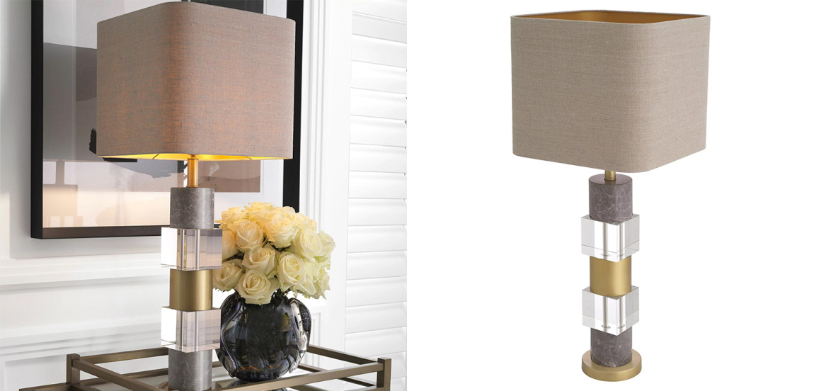 Настольная лампа Eichholtz Table Lamp Cullingham Grey Marble