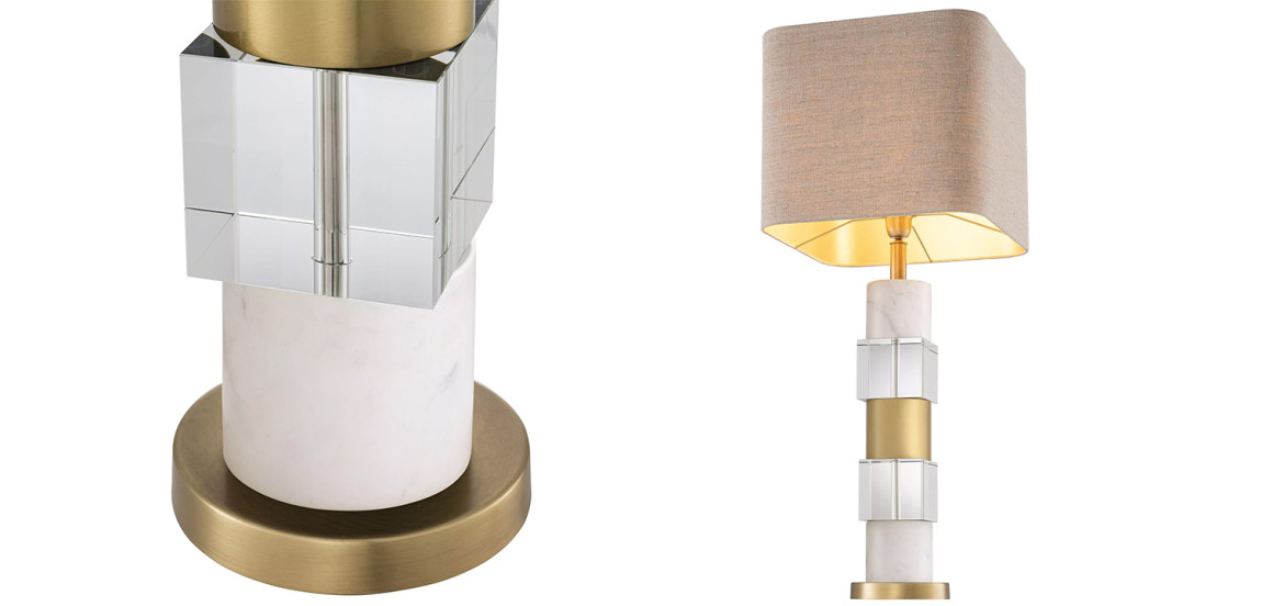 Настольная лампа Eichholtz Table Lamp Cullingham White Marble
