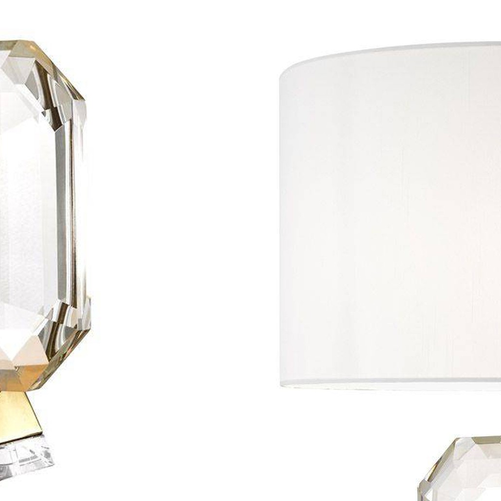 Настольная лампа Eichholtz Table Lamp Emerald Gold & white