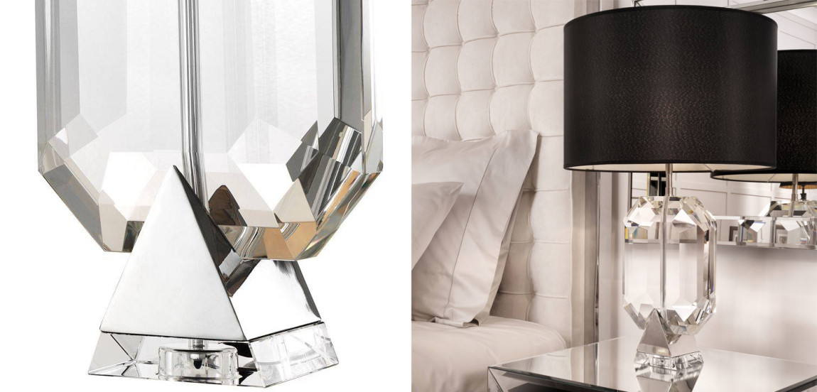 Настольная лампа Eichholtz Table Lamp Emerald Nickel & black