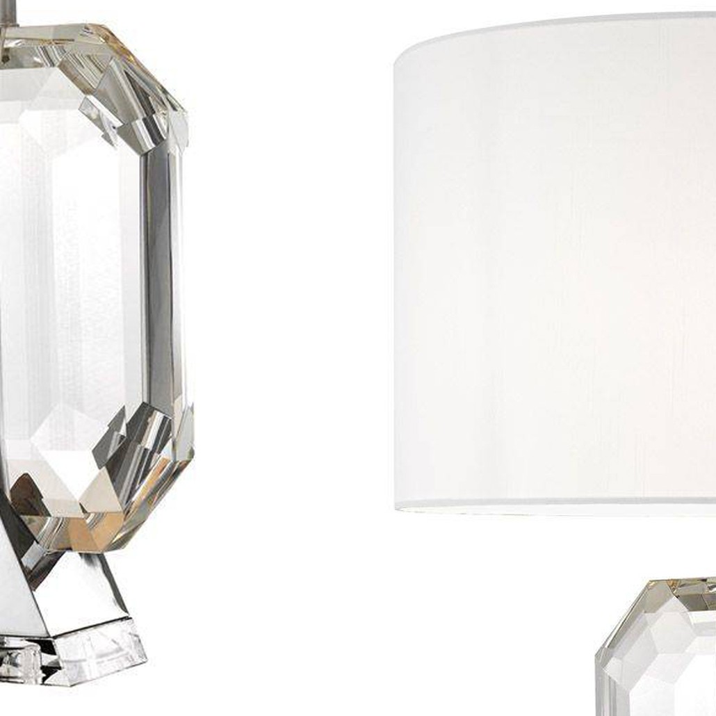 Настольная лампа Eichholtz Table Lamp Emerald Nickel & white