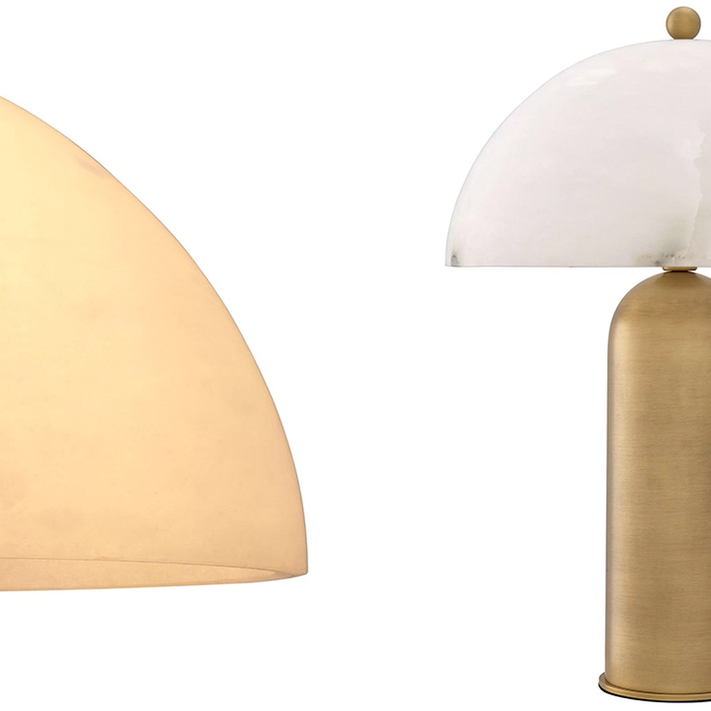 Настольная лампа Table Lamp Gabriela Stone lampshade