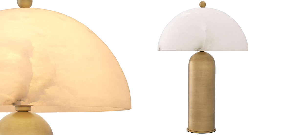 Настольная лампа Table Lamp Gabriela Stone lampshade