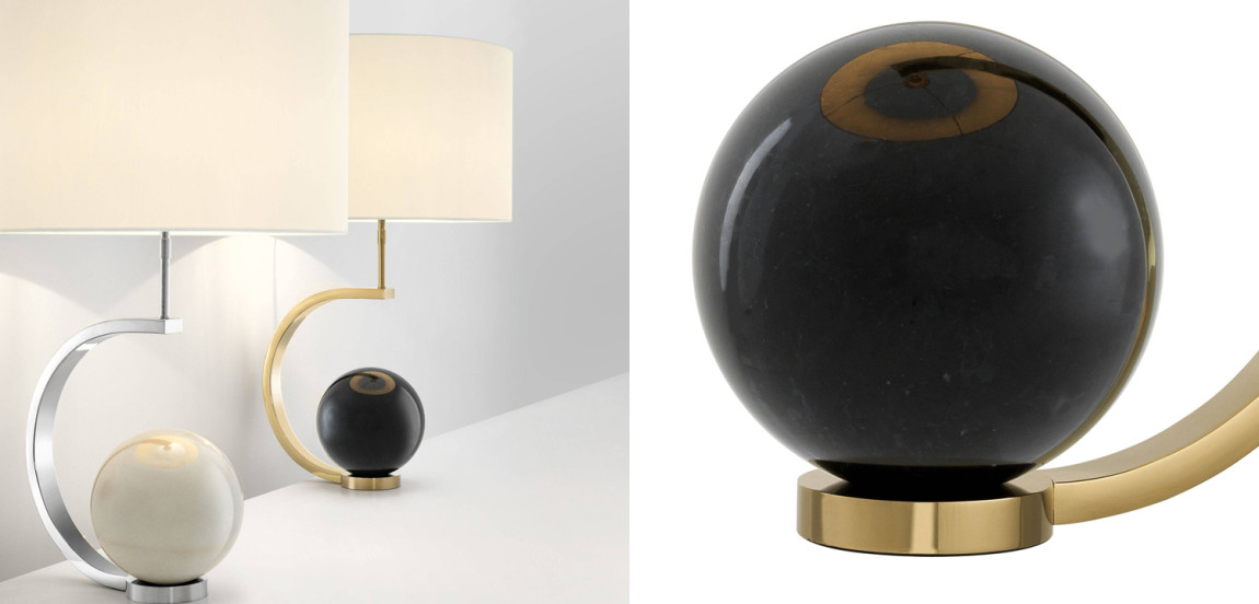 Настольная лампа Eichholtz Table Lamp Luigi Black marble