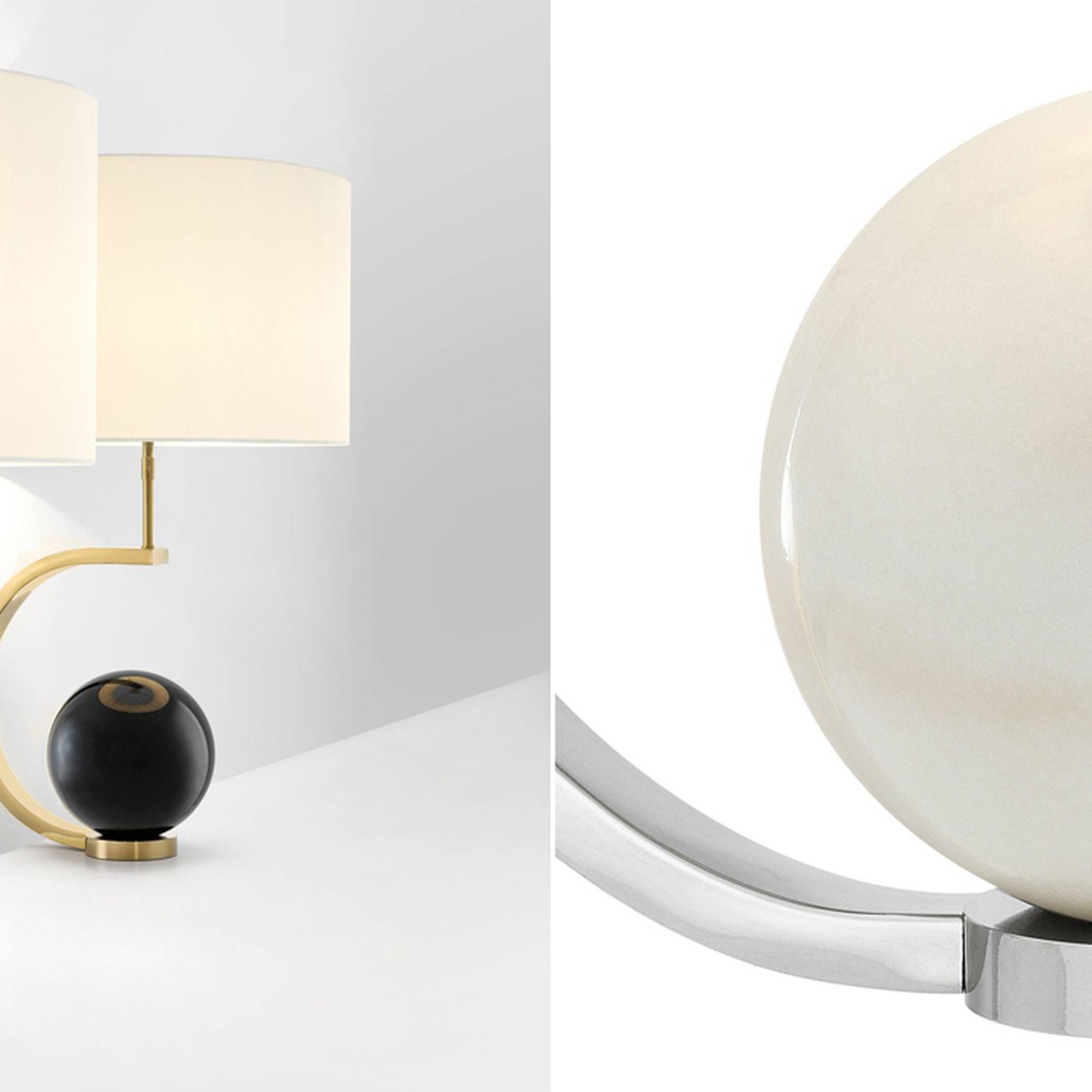 Настольная лампа Eichholtz Table Lamp Luigi white marble