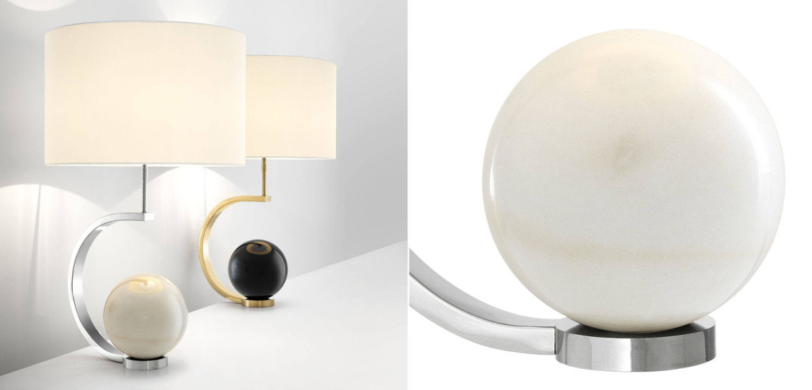 Настольная лампа Eichholtz Table Lamp Luigi white marble