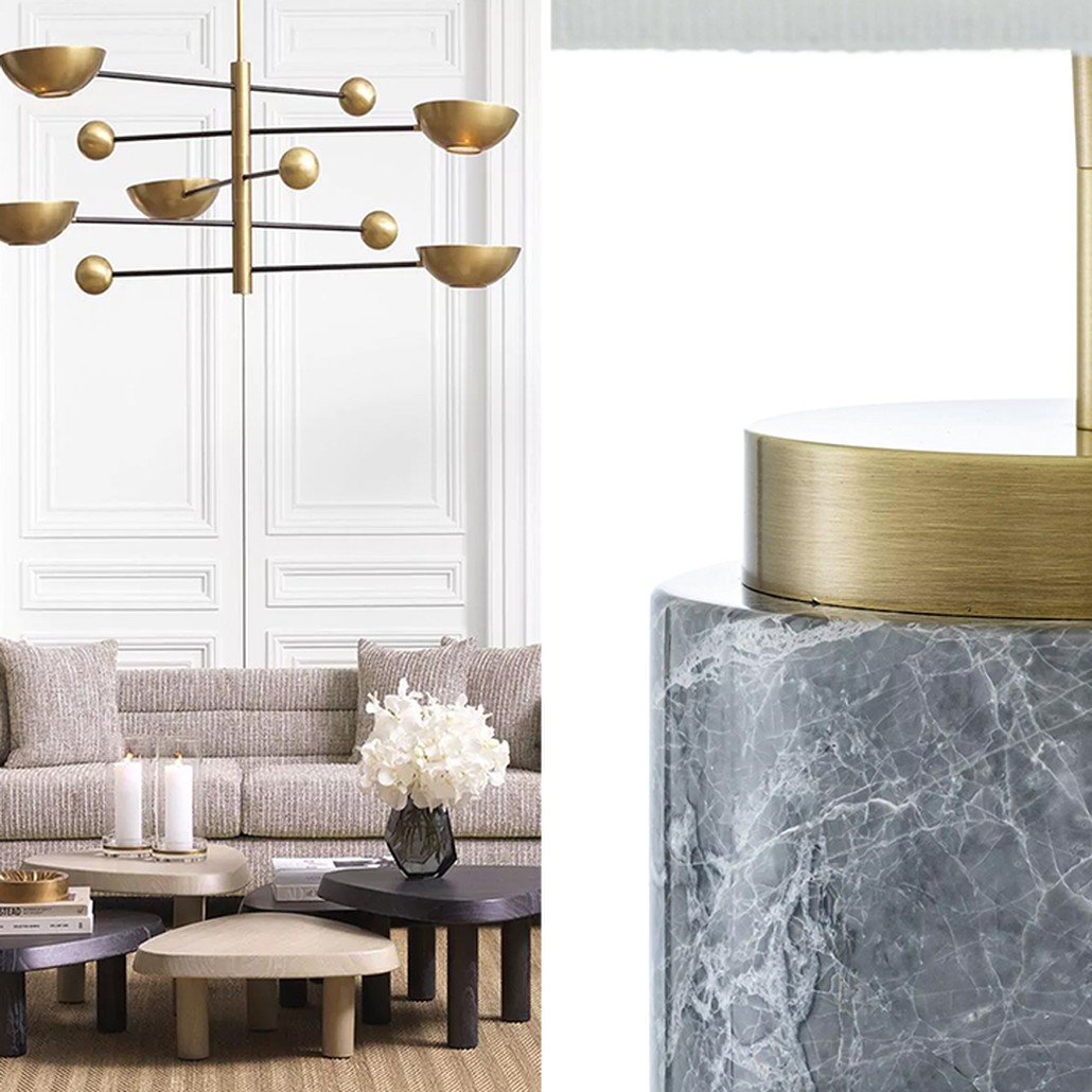 Настольная лампа Eichholtz Table Lamp Lxry Grey Marble