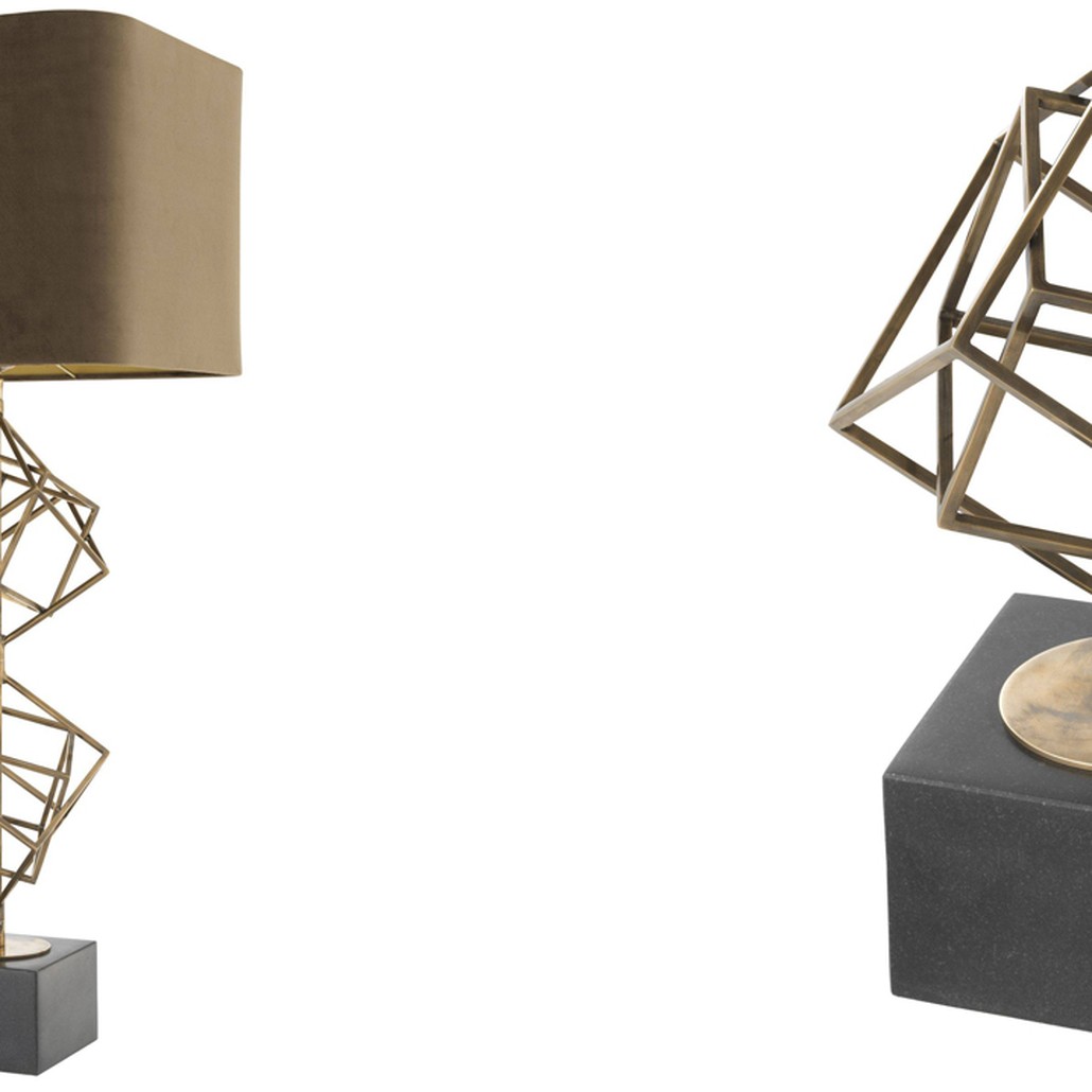 Настольная лампа Eichholtz Table Lamp Matrix brass