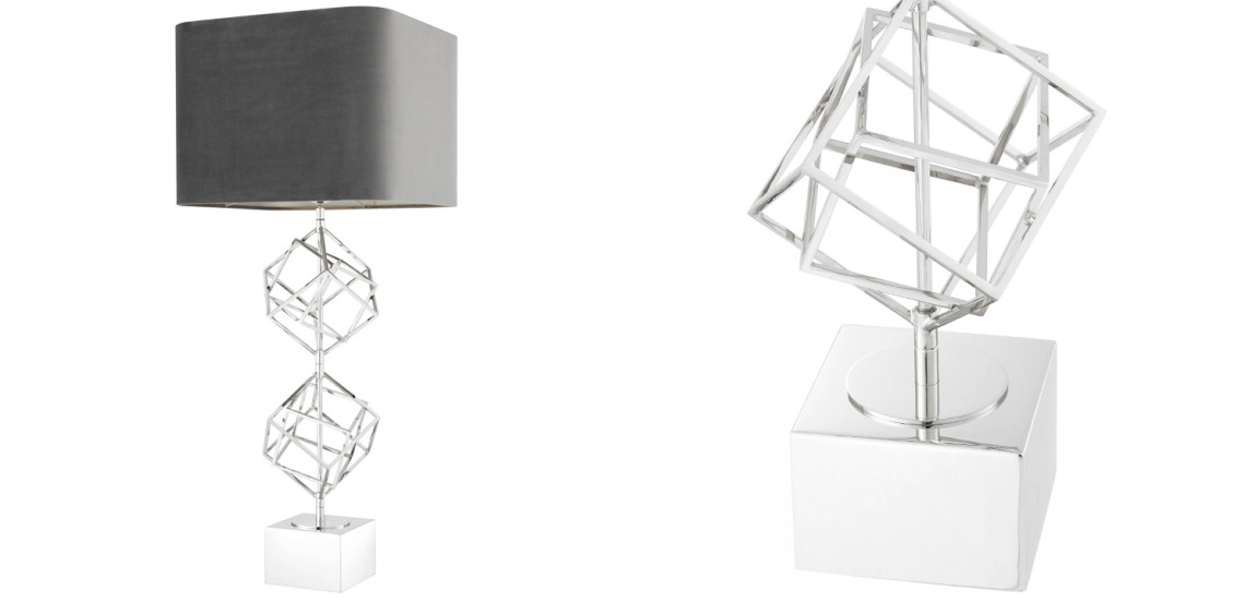 Настольная лампа Eichholtz Table Lamp Matrix Nickel