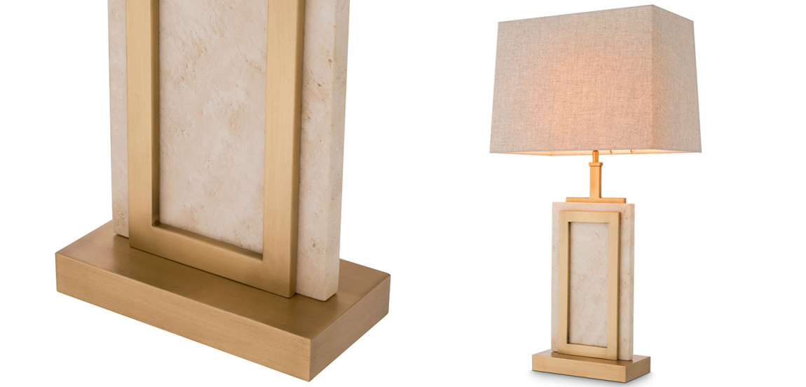 Настольная лампа Eichholtz Table Lamp Murray Travertine