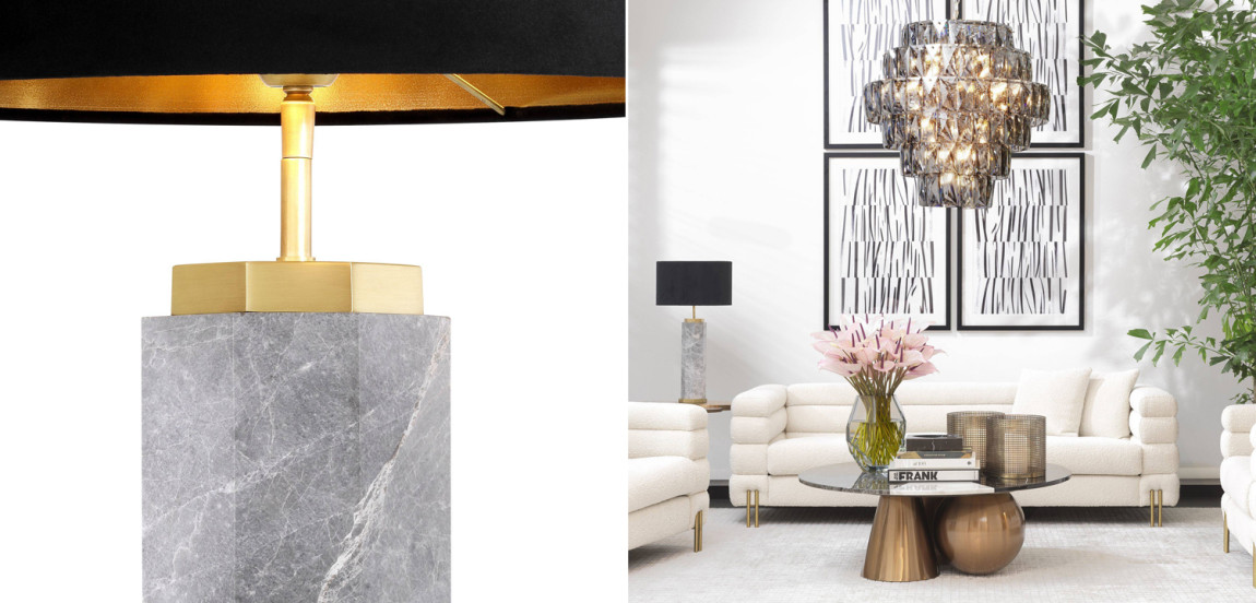 Настольная лампа Eichholtz Table Lamp Newman Grey