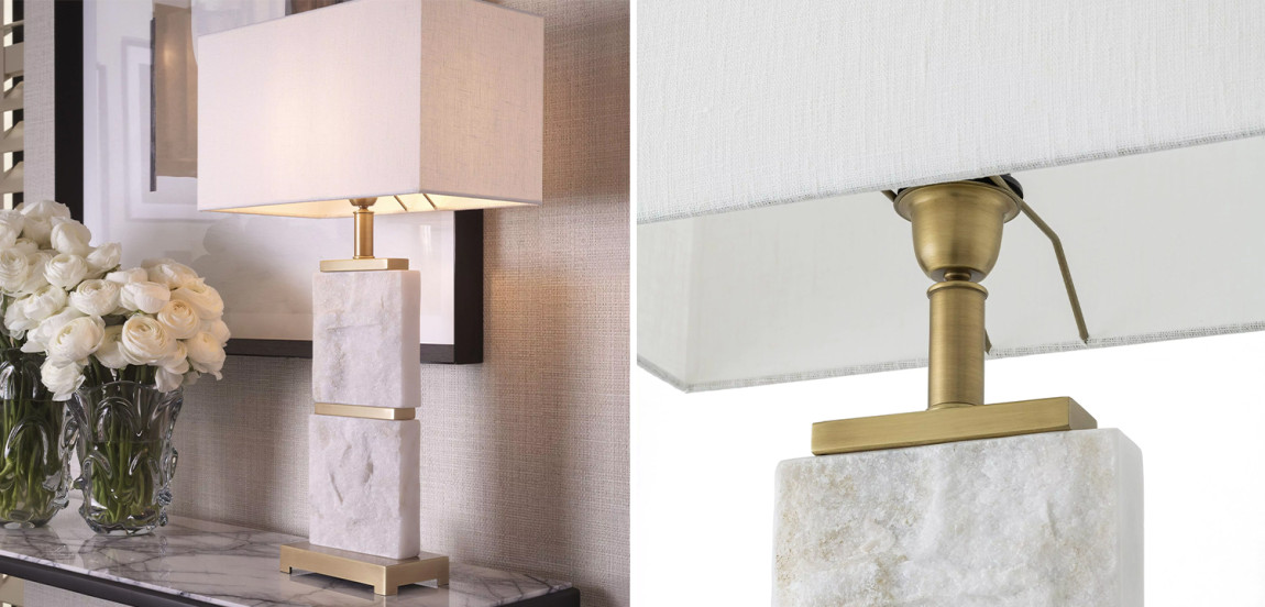 Настольная лампа Eichholtz Table Lamp Newton L Marble