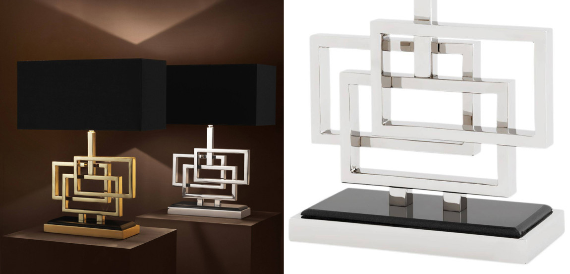 Настольная лампа Eichholtz Table Lamp Windolf Nickel