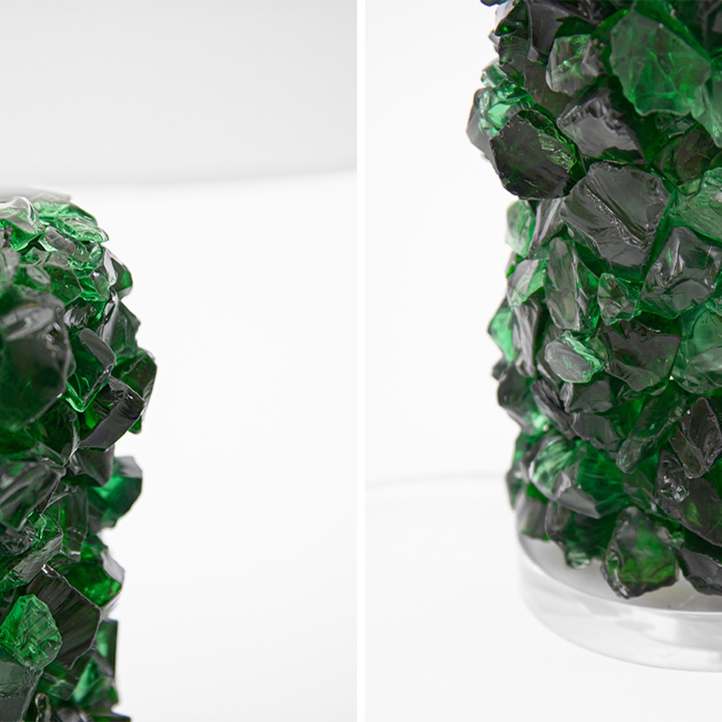 Настольная лампа Enide Green Table Lamp с абажуром