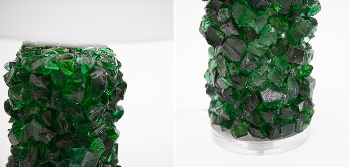 Настольная лампа Enide Green Table Lamp с абажуром