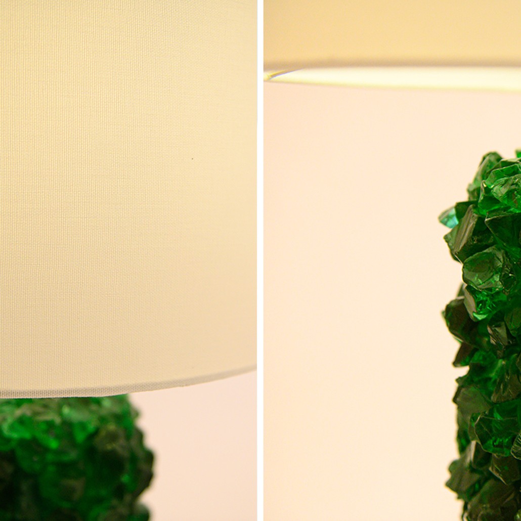 Настольная лампа Enide Green Table Lamp с абажуром