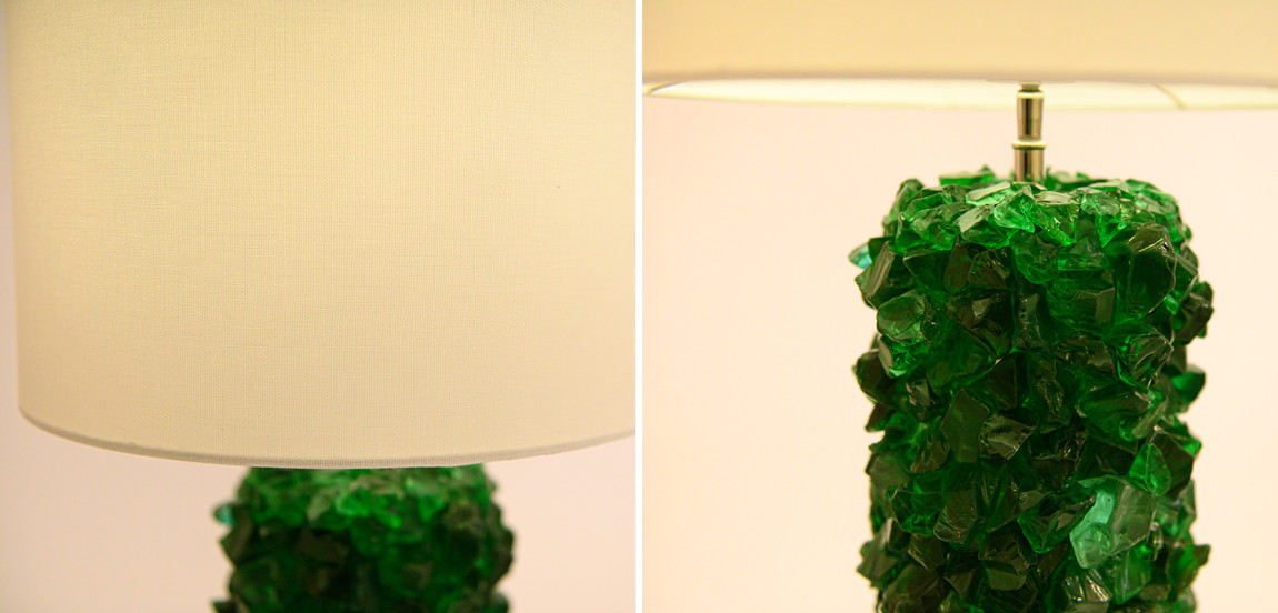 Настольная лампа Enide Green Table Lamp с абажуром