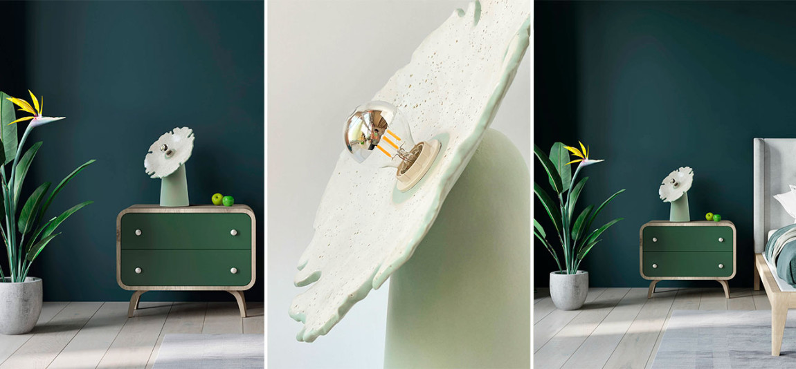 Настольная лампа FLOW medium (мятный)