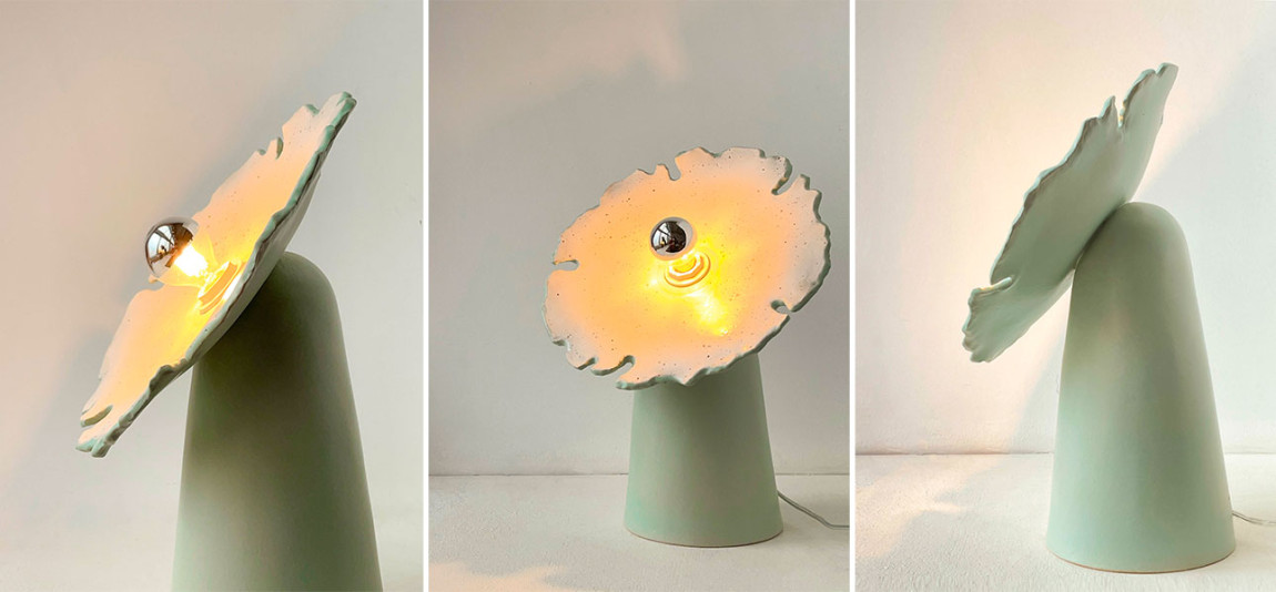 Настольная лампа FLOW medium (мятный)