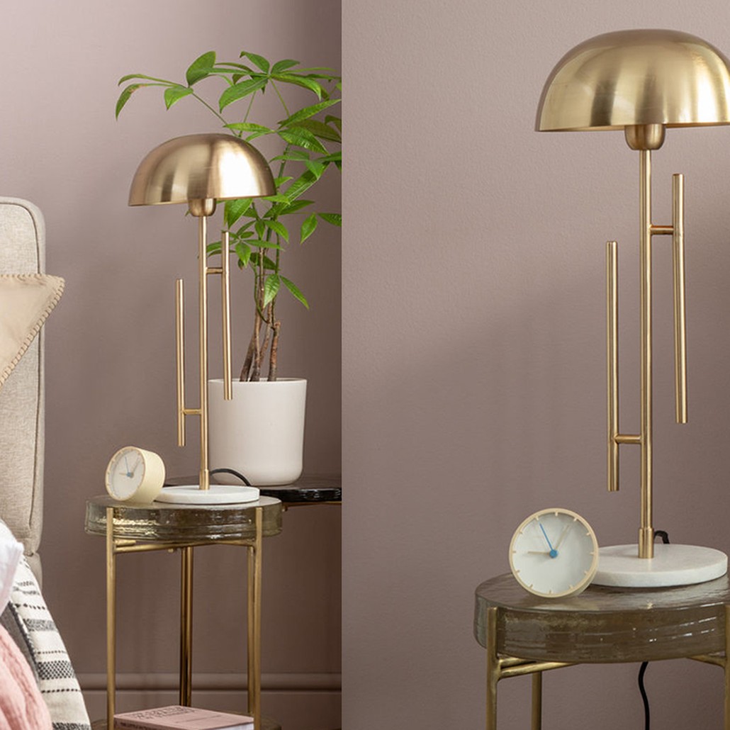Настольная лампа Geometric Brass Table Lamp