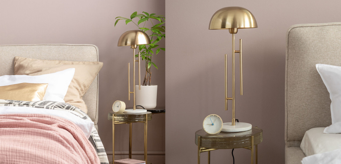 Настольная лампа Geometric Brass Table Lamp