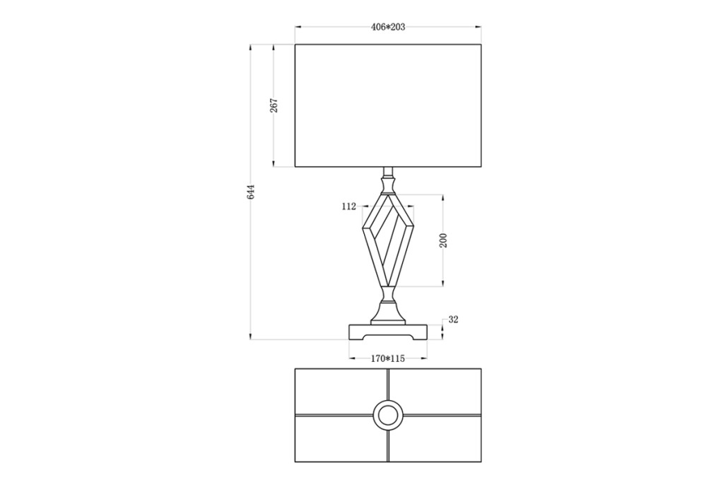 Настольная лампа Glass Diamond Decor