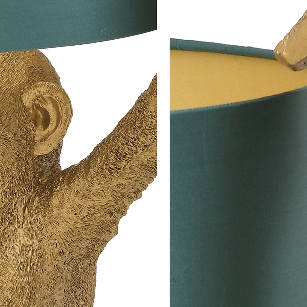 Настольная лампа Gold Monkey Holding Lampshade