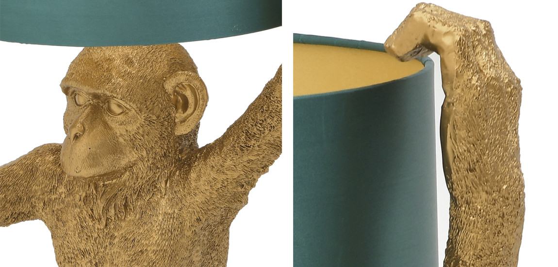 Настольная лампа Gold Monkey Holding Lampshade