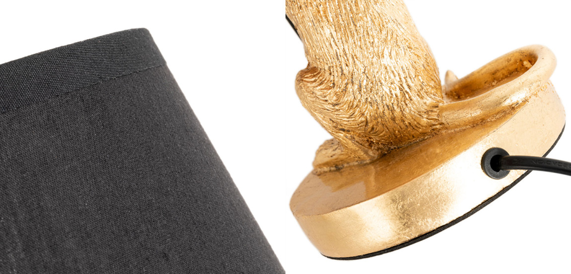 Настольная лампа Gold Mouse holding a black lamp