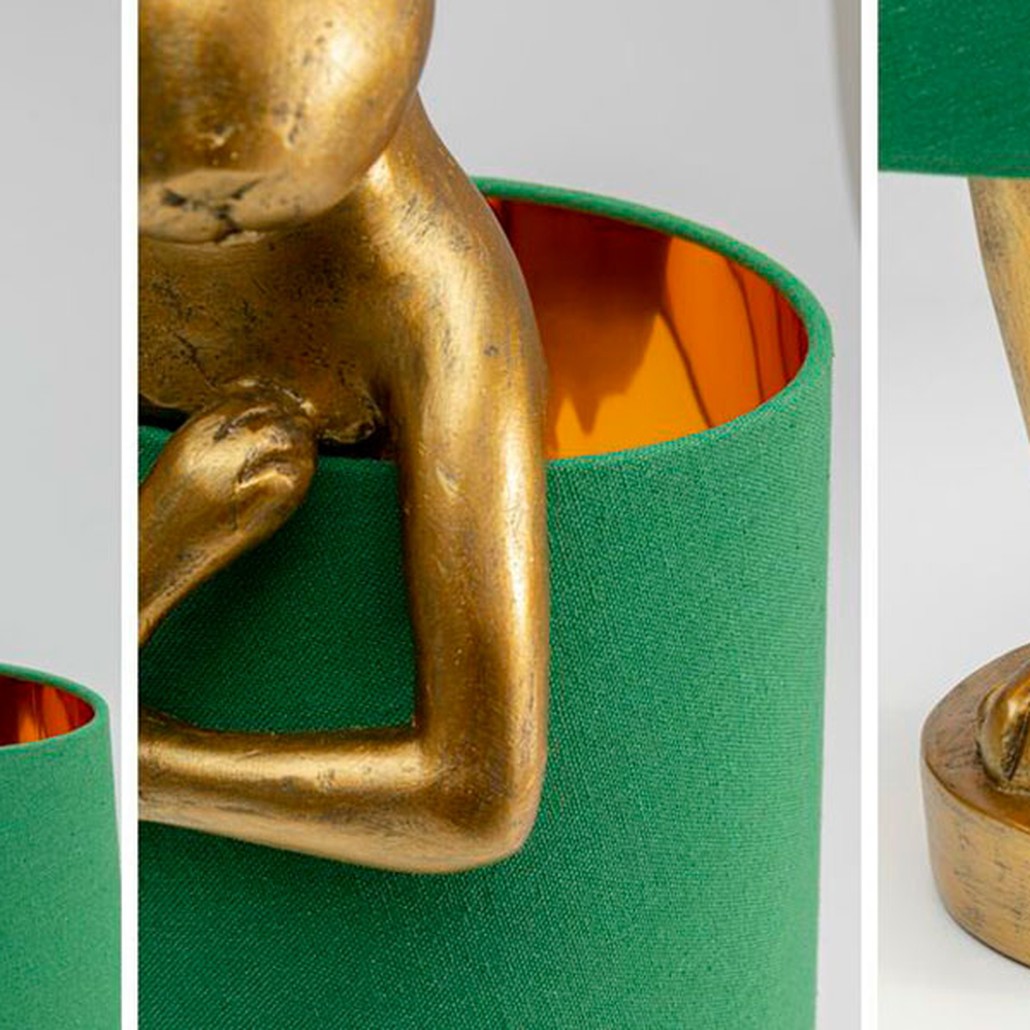 Настольная лампа Golden Hare/ green lampshade