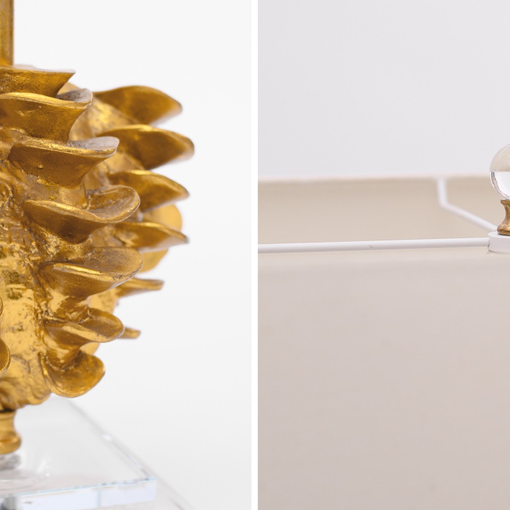 Настольная лампа Golden Shell Table Lamp с абажуром