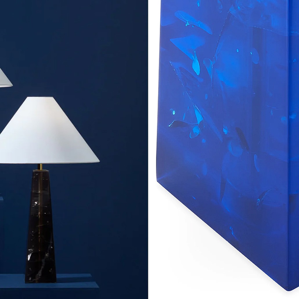 Настольная лампа Jonathan Adler Prisma Table Lamp Blue