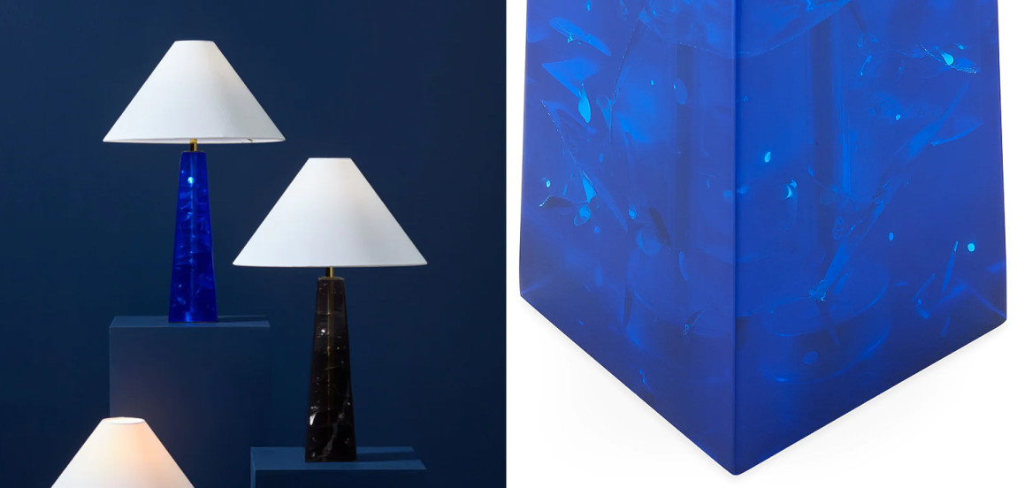 Настольная лампа Jonathan Adler Prisma Table Lamp Blue
