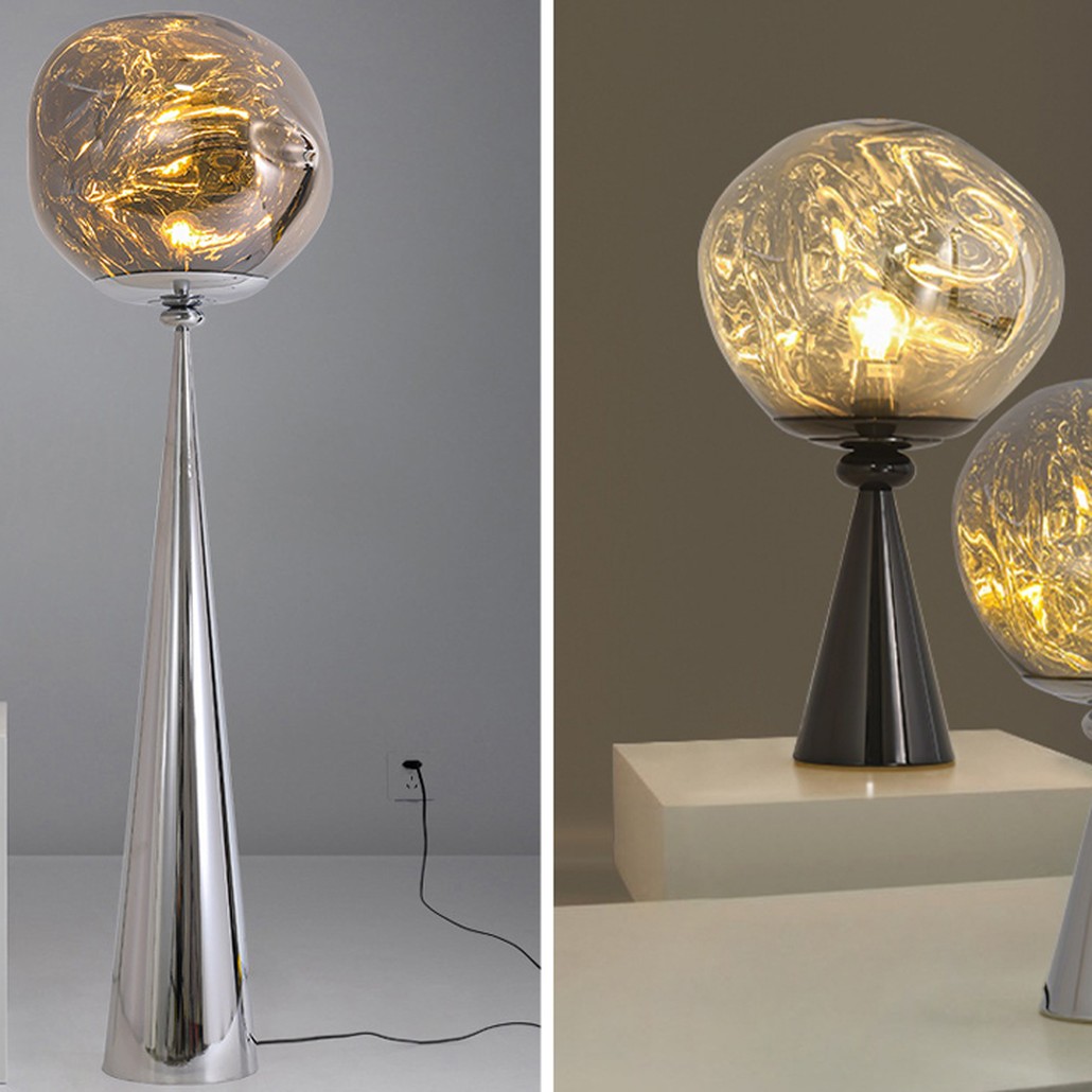 Настольная лампа Kaine Glass Metal Table Lamp