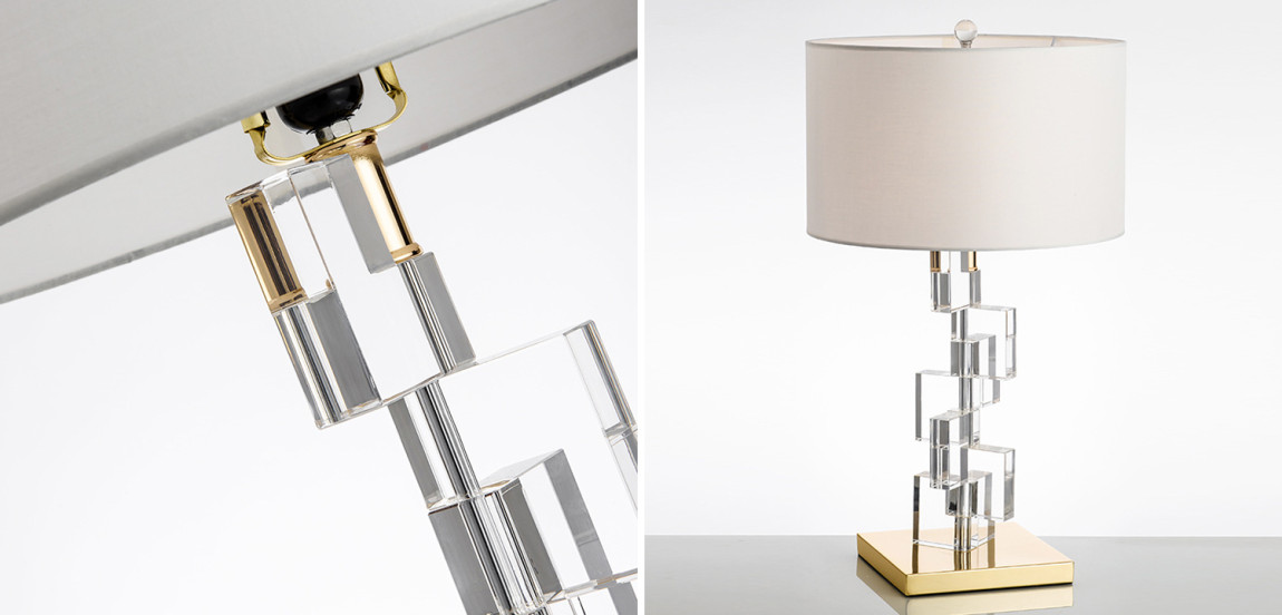 Настольная лампа Leuan Glass Cubes Lampshade Table Lamp
