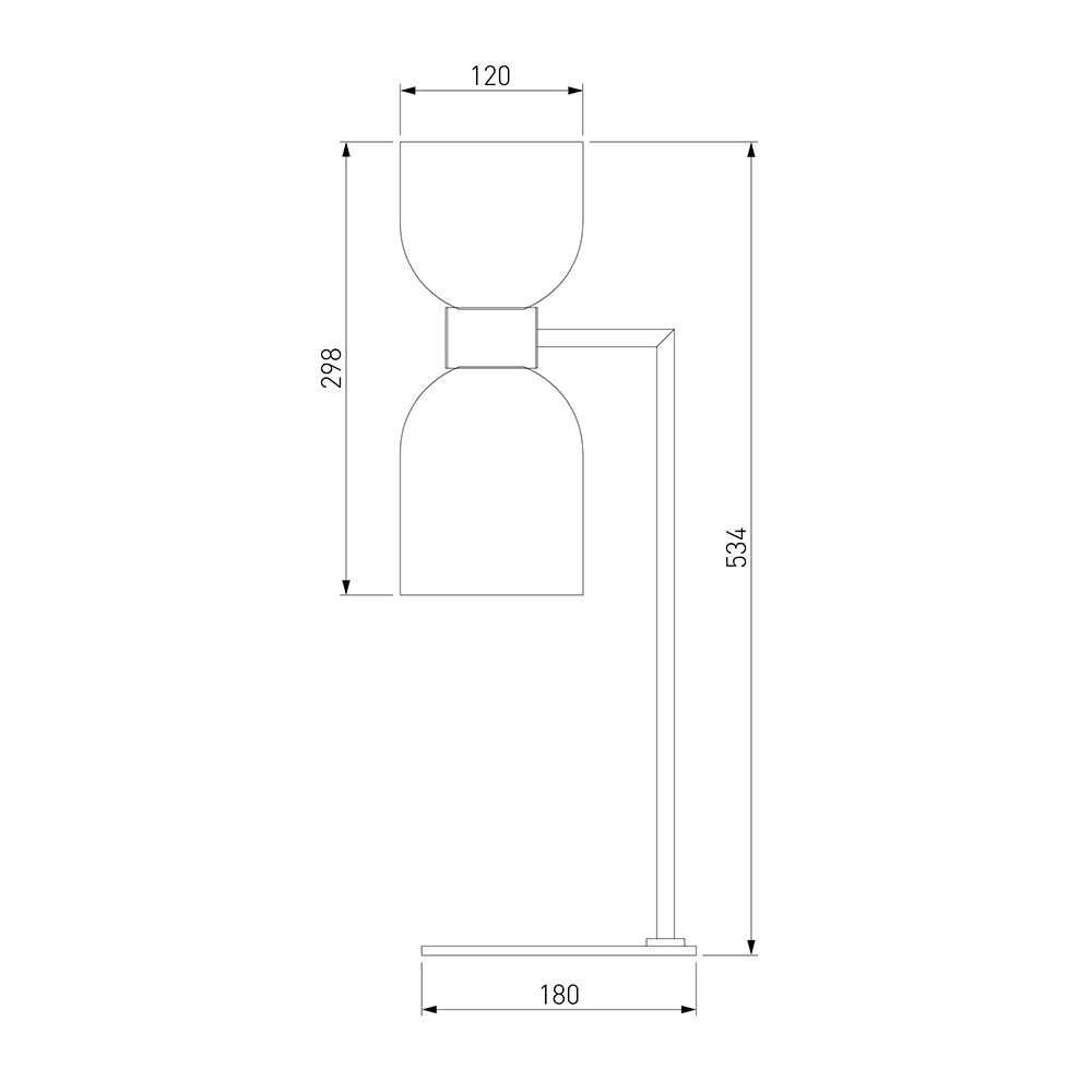 Настольная лампа Light maker studio white and smok brass
