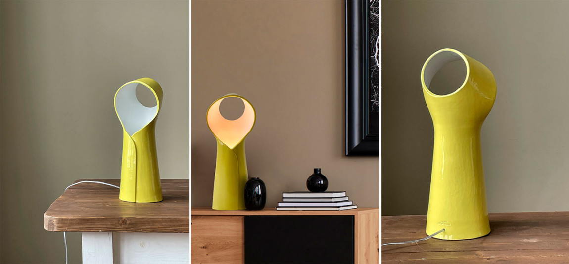 Настольная лампа NUN жёлтая