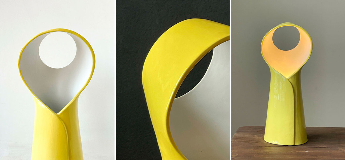 Настольная лампа NUN жёлтая