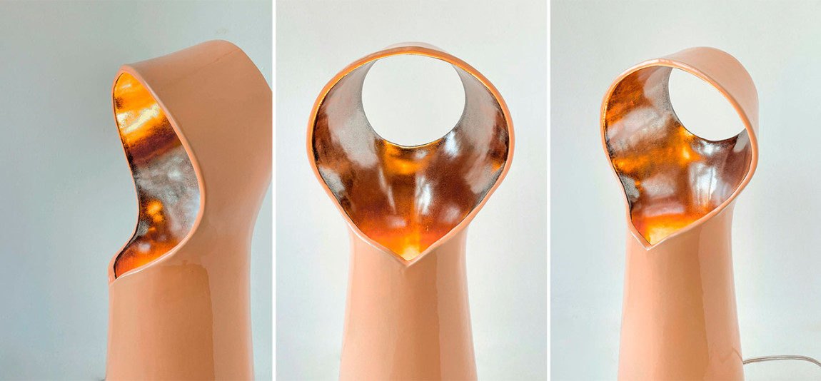 Настольная лампа NUN лососёвая