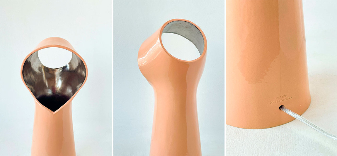 Настольная лампа NUN лососёвая