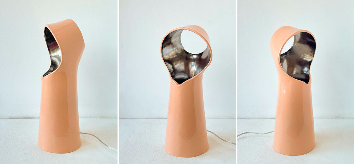 Настольная лампа NUN лососёвая