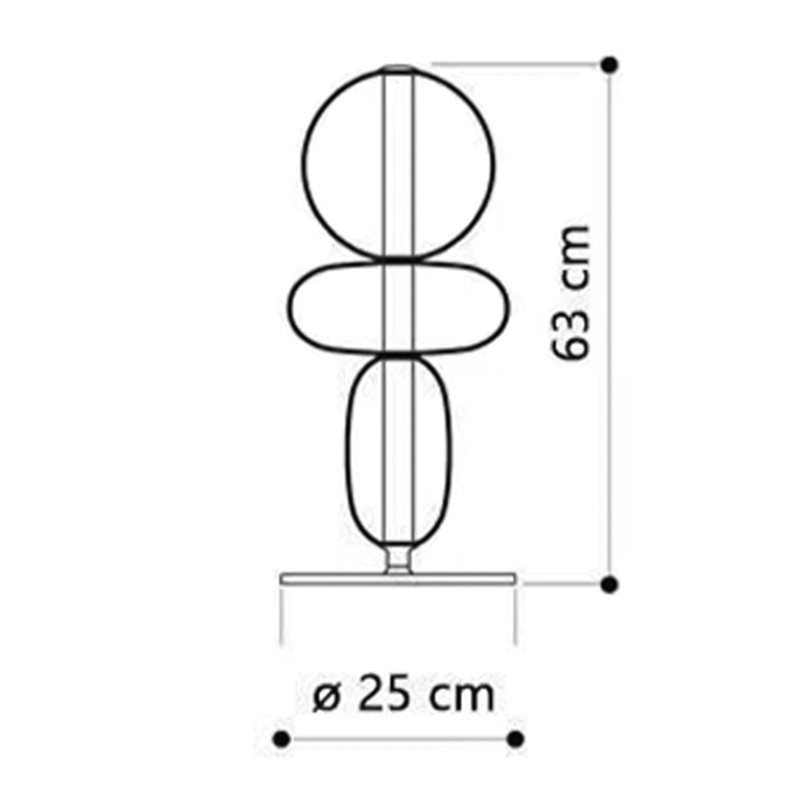 Настольная лампа PEBBLES B Bomma Янтарь