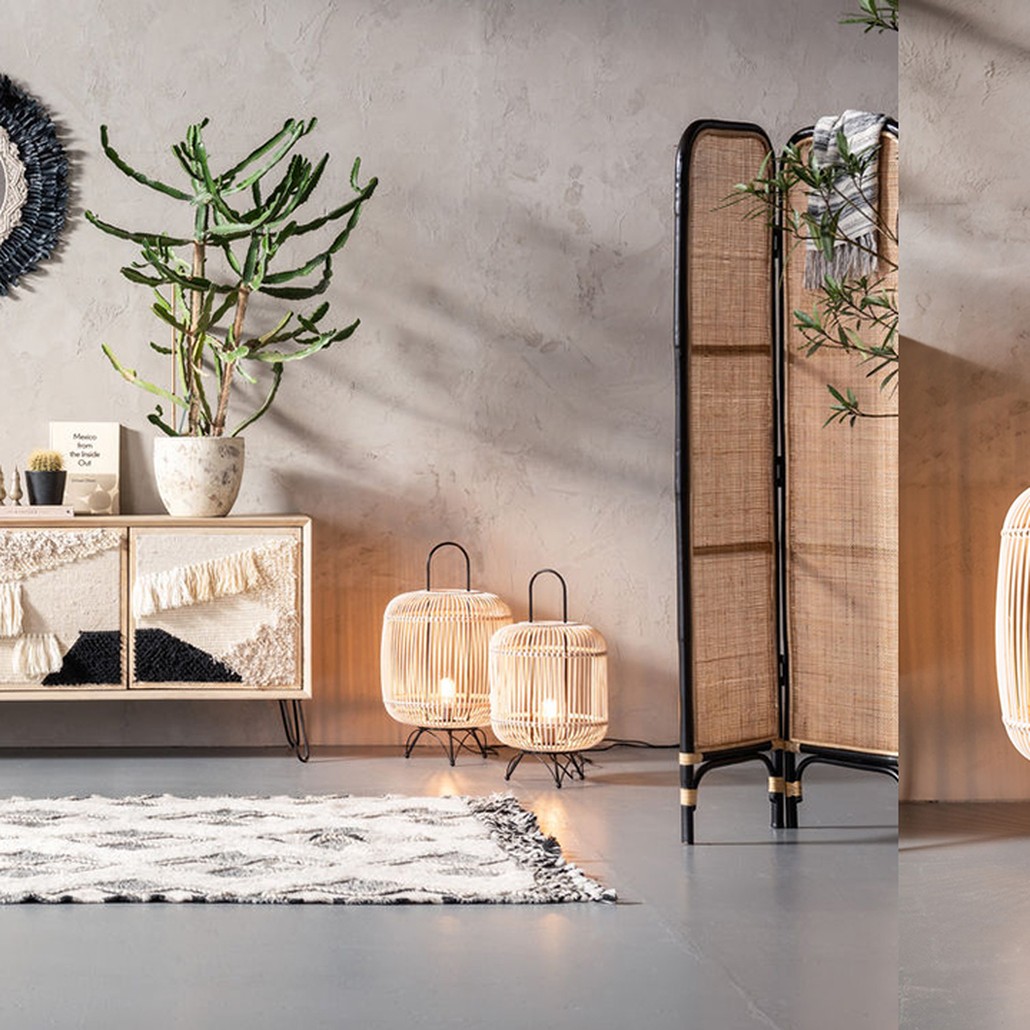 Настольная лампа Rattan Cage