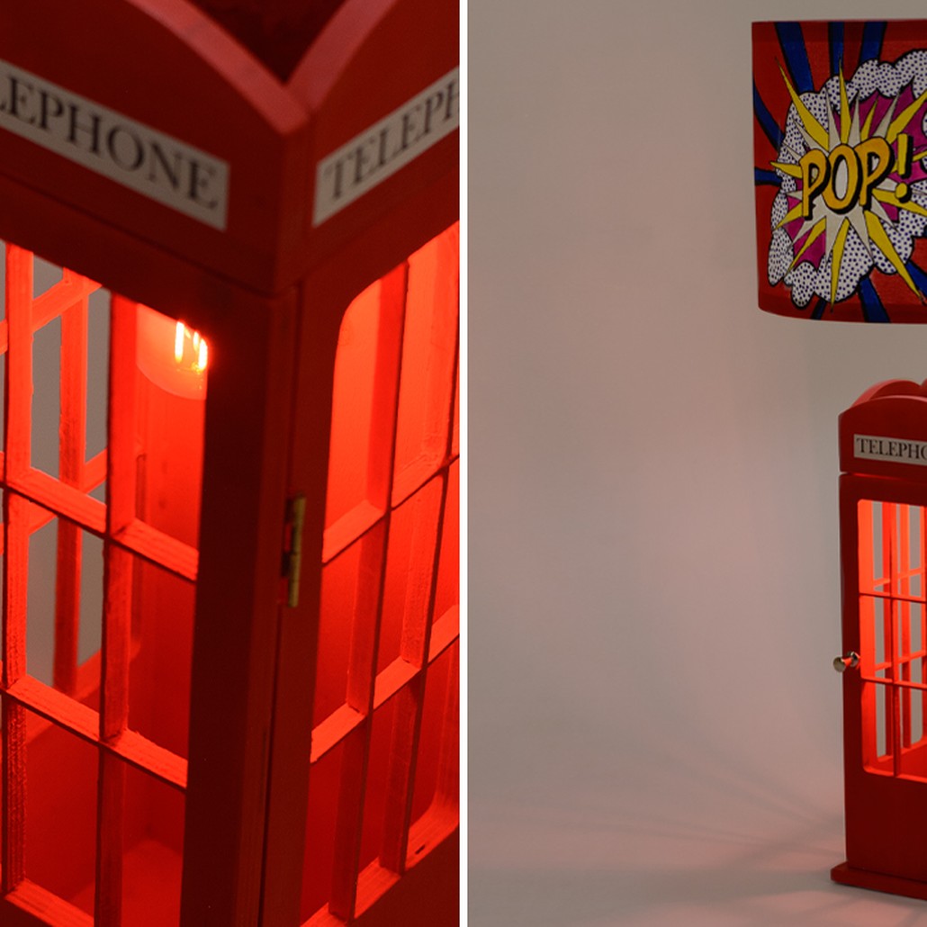 Настольная лампа Red Phone Booth Pop Lamp