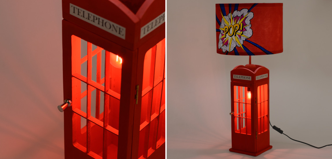 Настольная лампа Red Phone Booth Pop Lamp