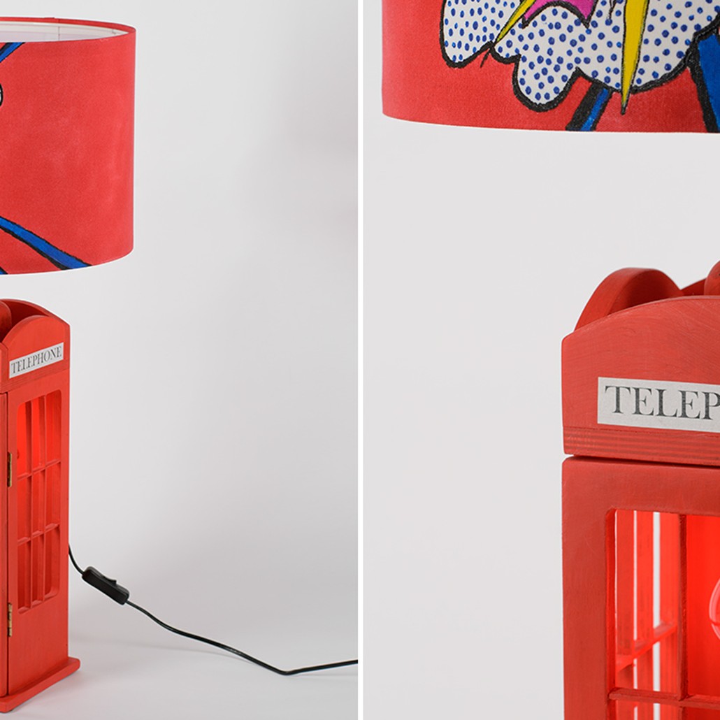 Настольная лампа Red Phone Booth Pop Lamp