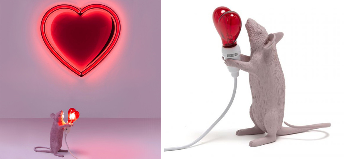 Настольная лампа Seletti Mouse Step Love USB