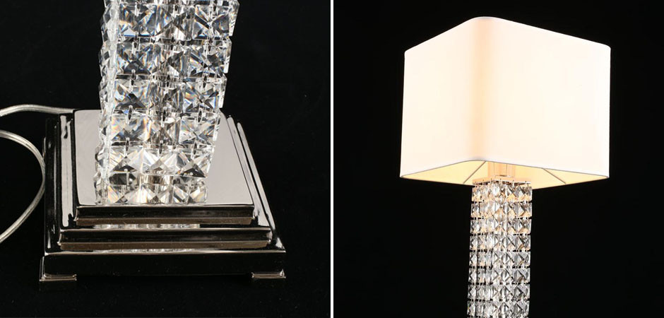 Настольная Лампа Square Crystal с Абажуром