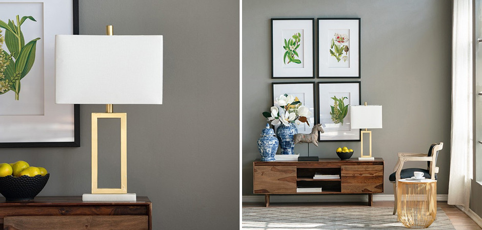 Настольная Лампа Square Lines с абажуром