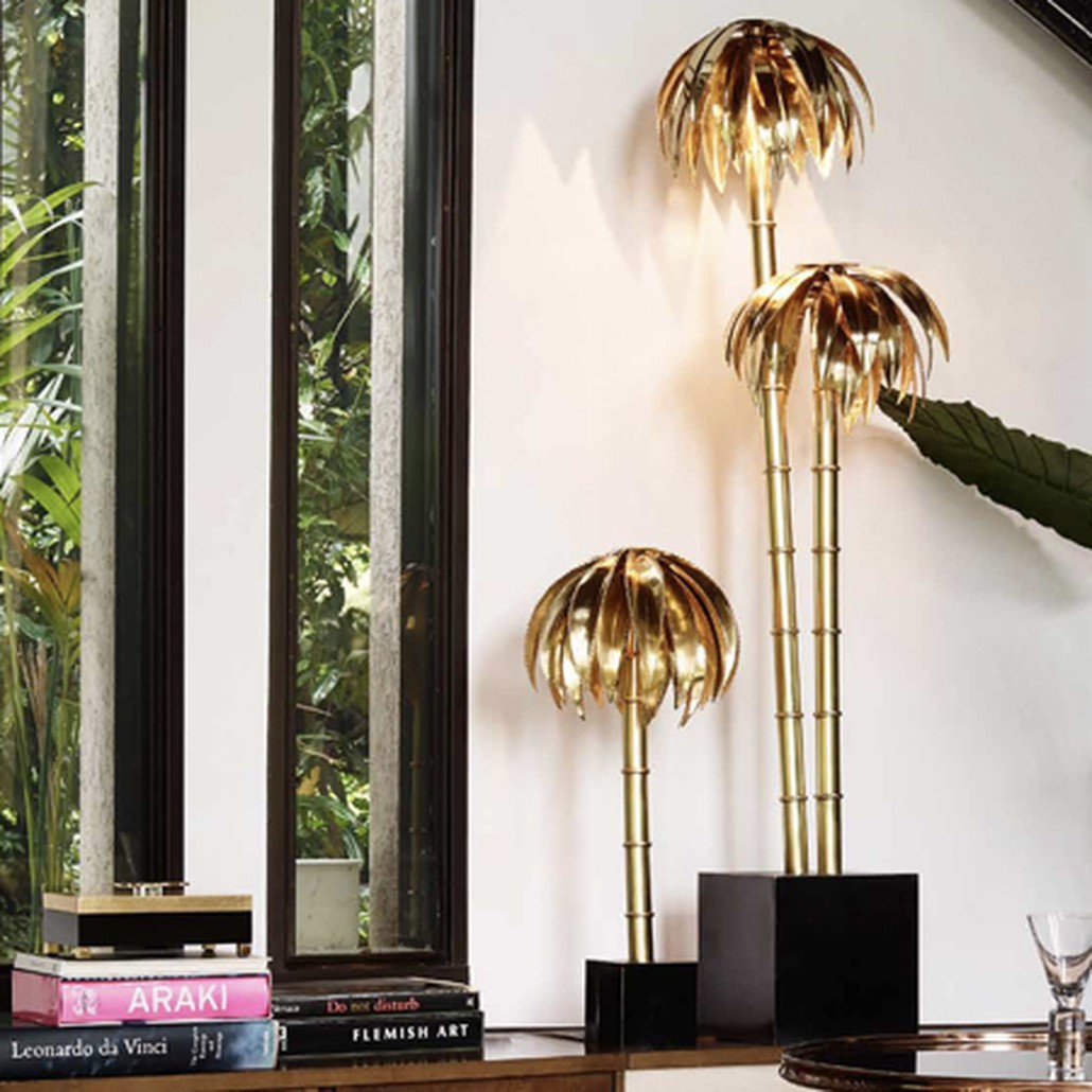 Настольная лампа TABLE LAMP PALMERY gold 30